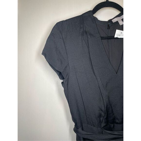 Chelsea.28 Jumpsuit Size Medium Black Cap Sleeve Belted Wide Leg Pants NWT - Picture 11 of 14